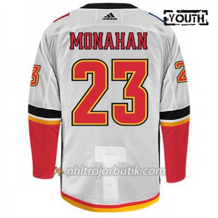 Barn Ishockey Calgary Flames Tröja SEAN MONAHAN 23 Adidas Vit Authentic